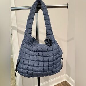 Free People Quilted Slate Blue Women's Bag